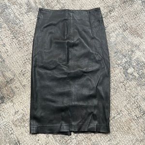 Saks Fifth Avenue Leather Pencil Skirt XS